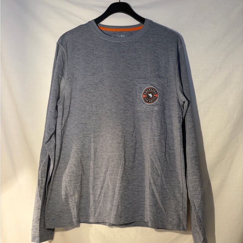 Salt Life Charcoal Heather Long Sleeve Tee
